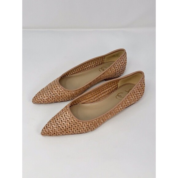 Sam Edelman Wanda Womens Sandals Beige Pointed Toe Flat Woven Slip On US 7 M - Picture 4 of 9